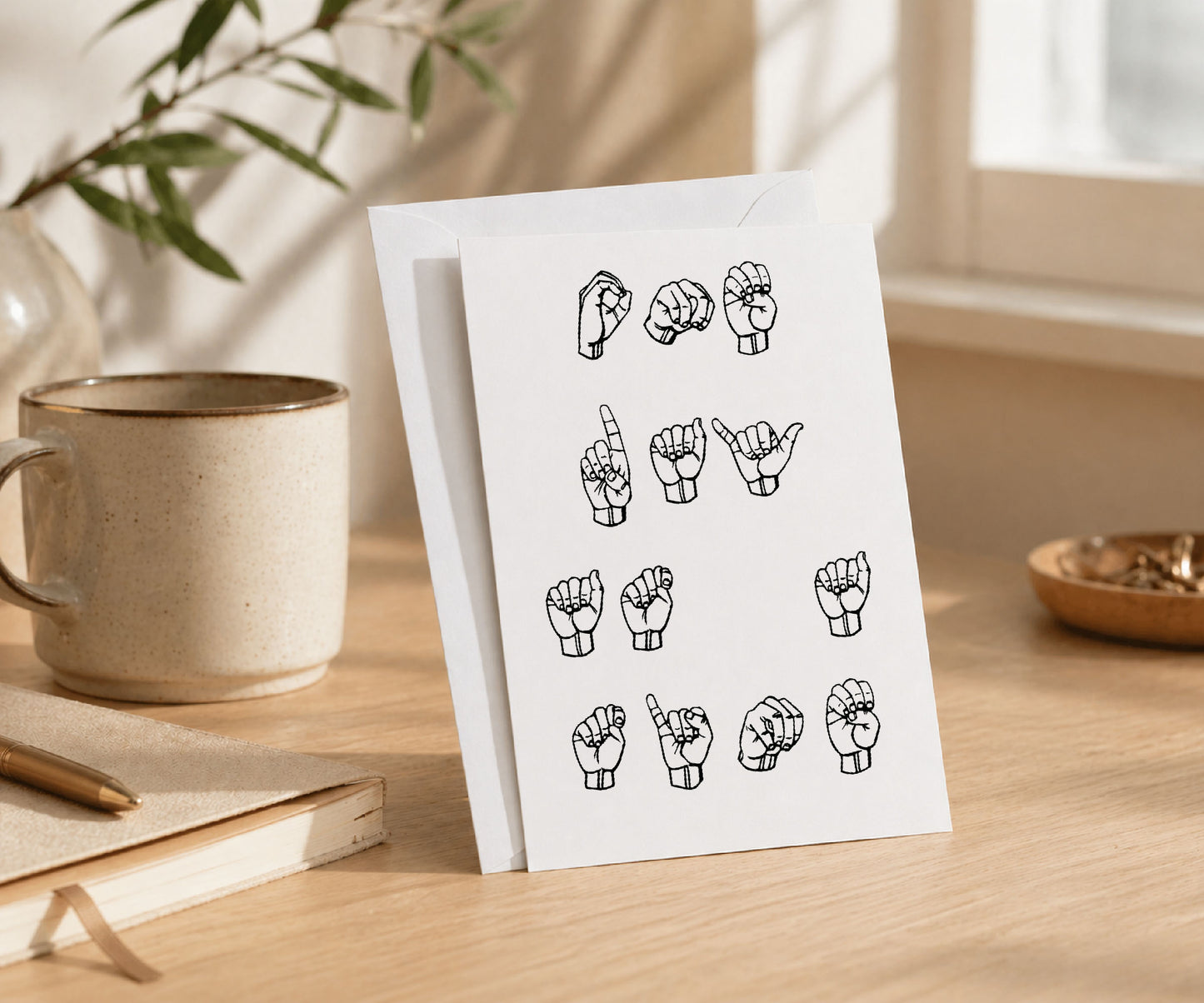 One Day at a Time ASL Sign Language Recovery Card
