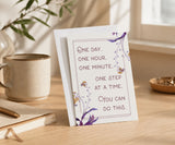 One Day One Hour One Minute Recovery Encouragement Card