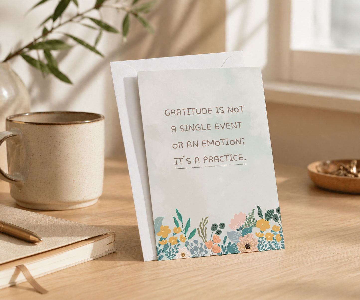 Gratitude Is a Practice Recovery Greeting Card