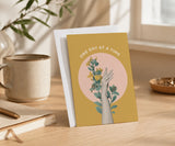 One Day at a Time Floral Recovery Greeting Card