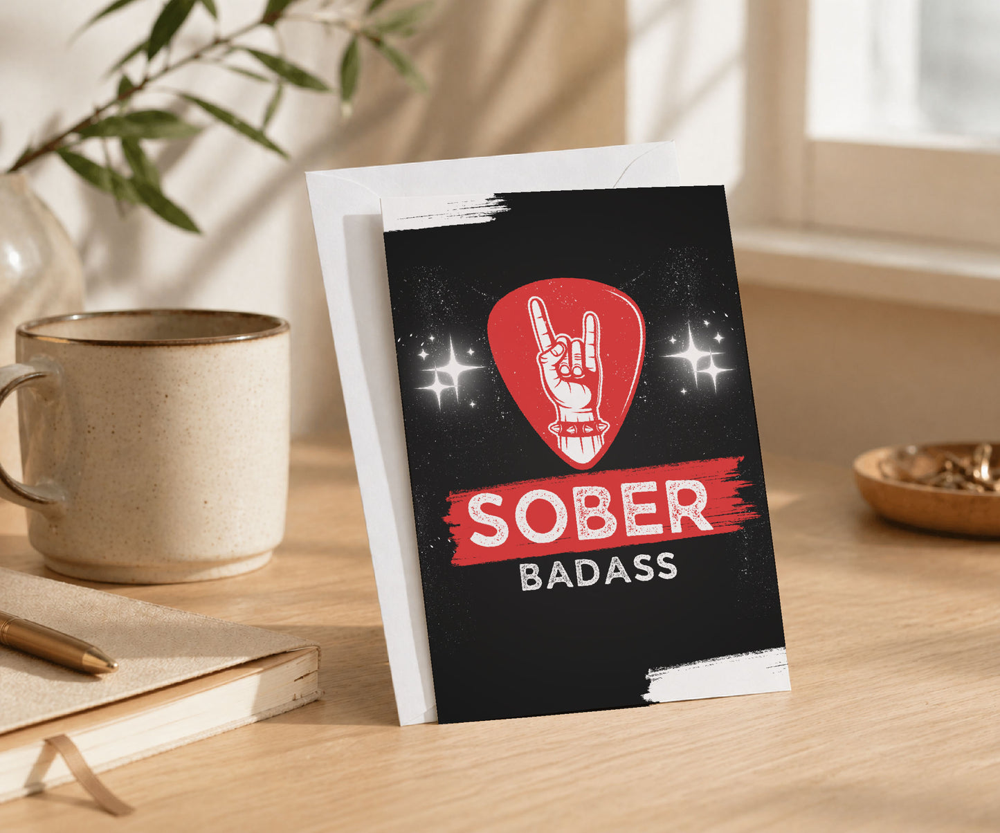 Sober Badass Greeting Card