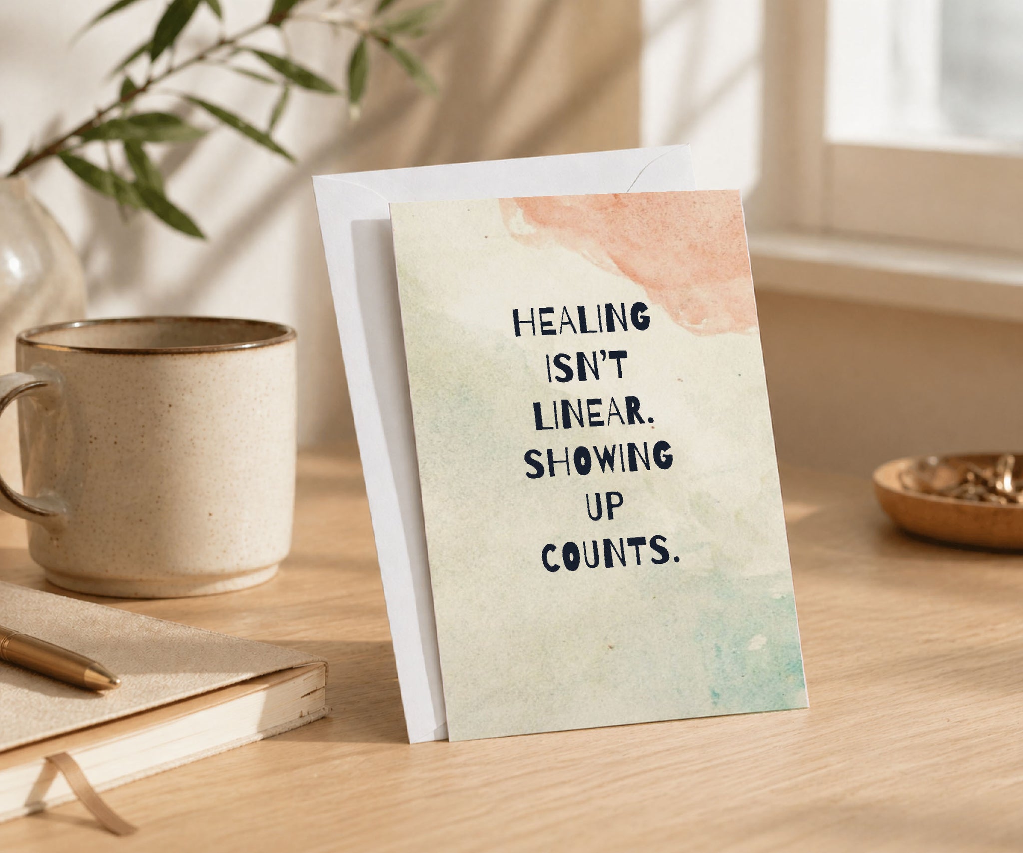 Healing Isn't Linear Recovery Greeting Card