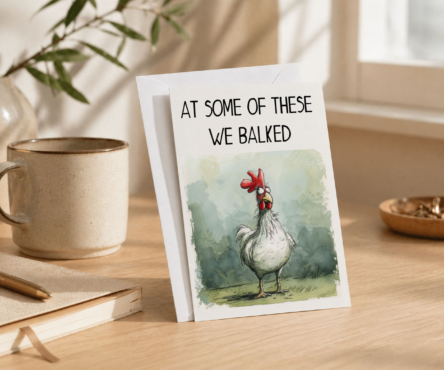At Some of These We Balked Funny AA Greeting Card