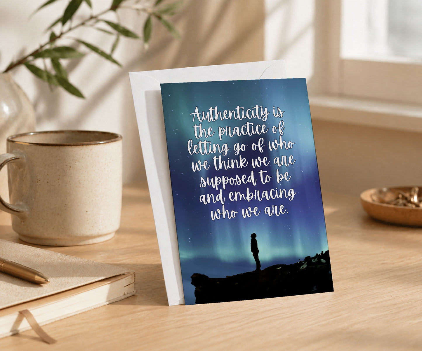 Authenticity Recovery Greeting Card — Letting Go