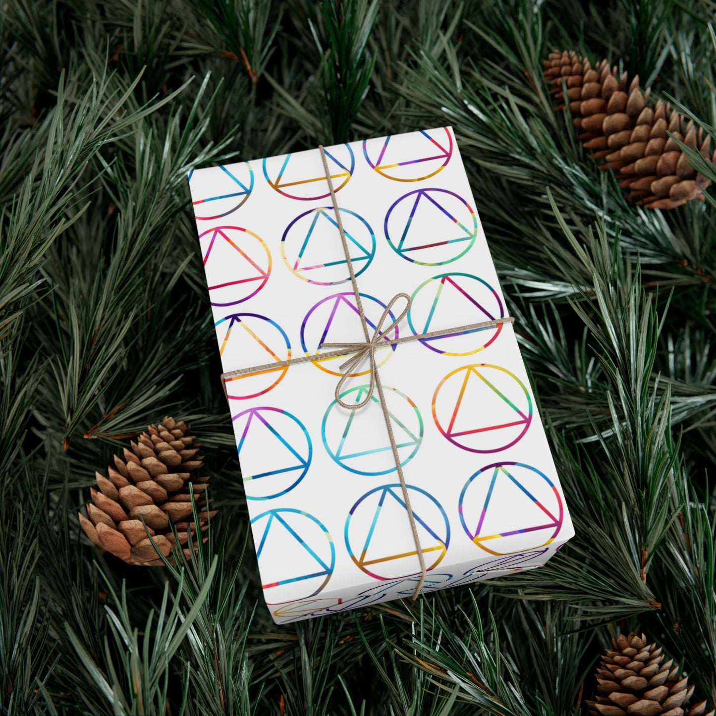 Colorful AA Symbol Recovery Gift Wrap | AA Paper