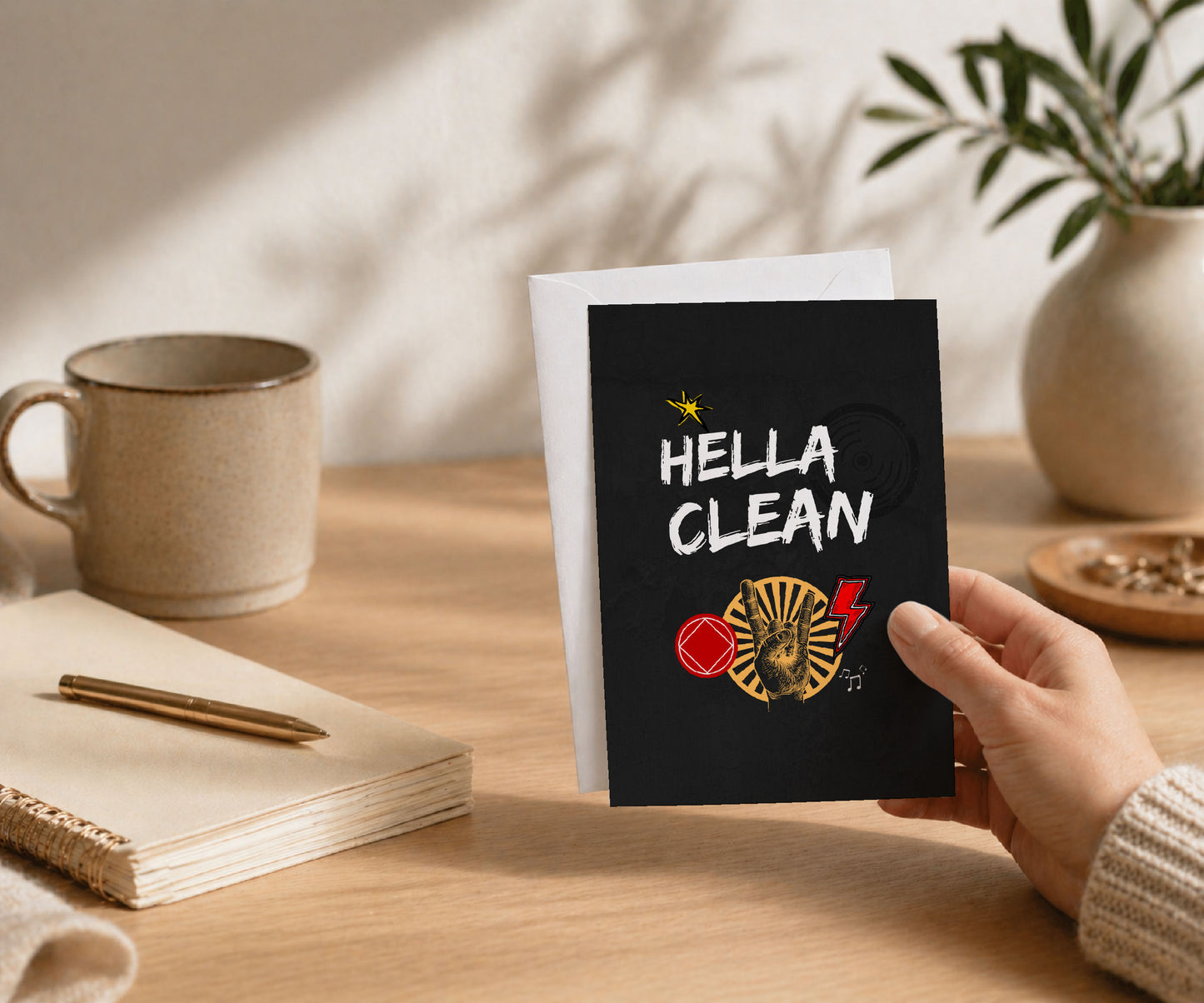 Hella Clean NA Recovery Greeting Card