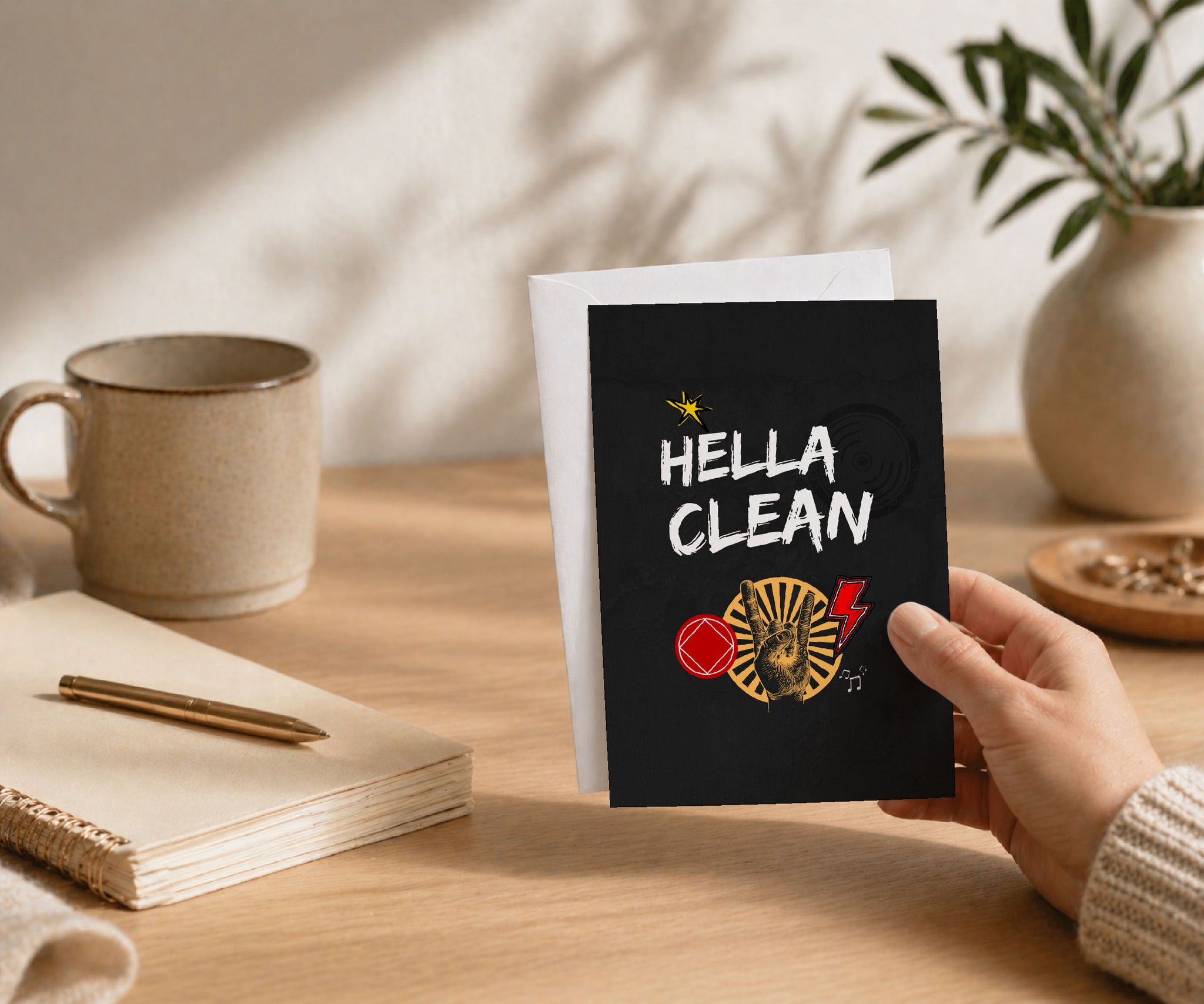 Hella Clean NA Recovery Greeting Card