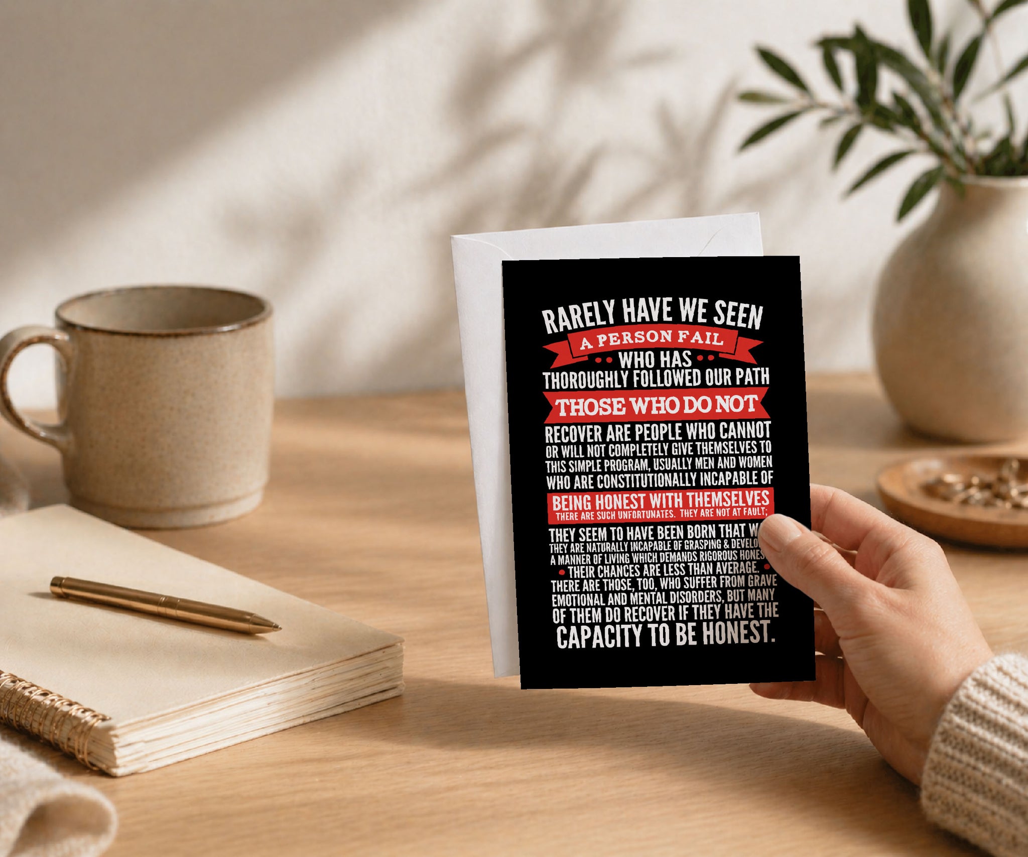 Rarely Have We Seen Big Book AA Greeting Card