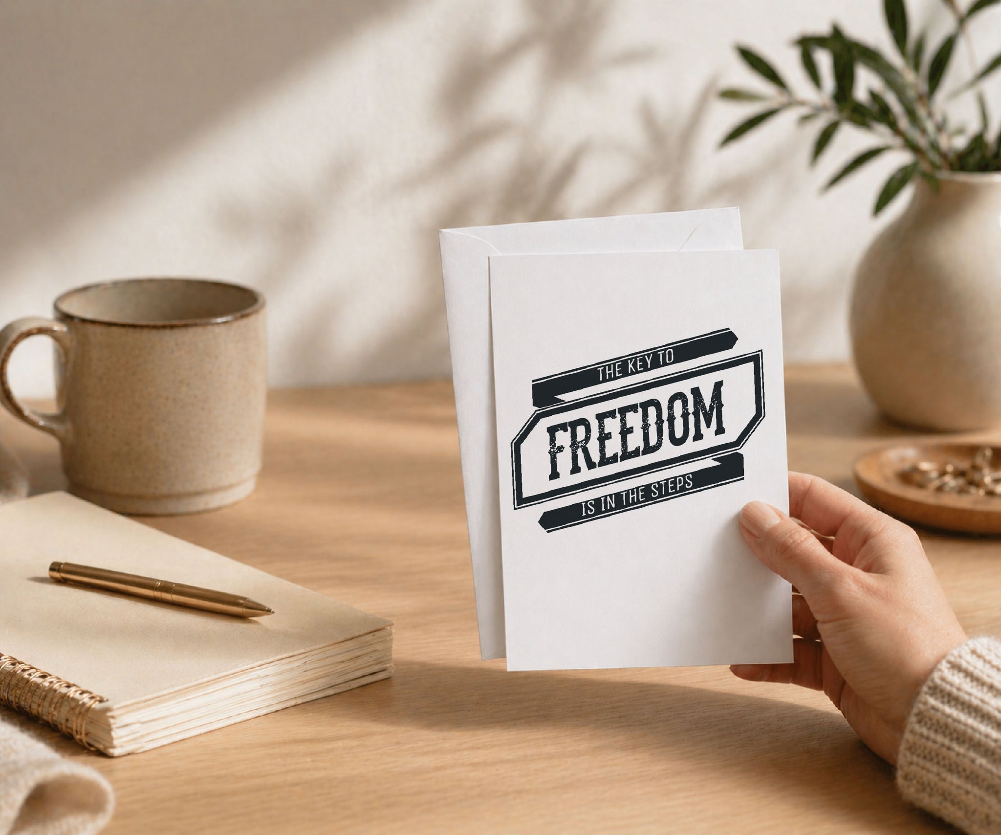 The Key to Freedom Is in the Steps Greeting Card