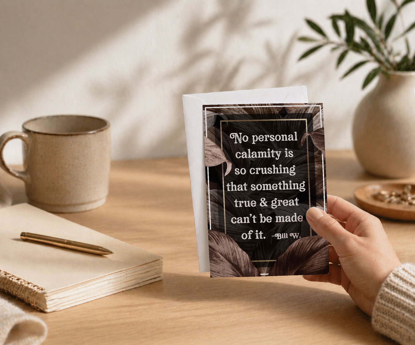 No Personal Calamity Bill W. Quote AA Recovery Card