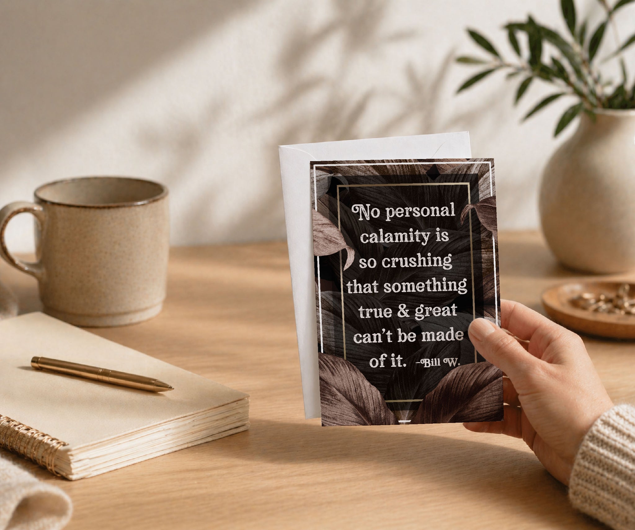 No Personal Calamity Bill W. Quote AA Recovery Card