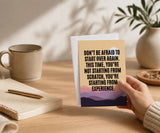 Start Over From Experience Recovery Greeting Card