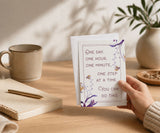 One Day One Hour One Minute Recovery Encouragement Card