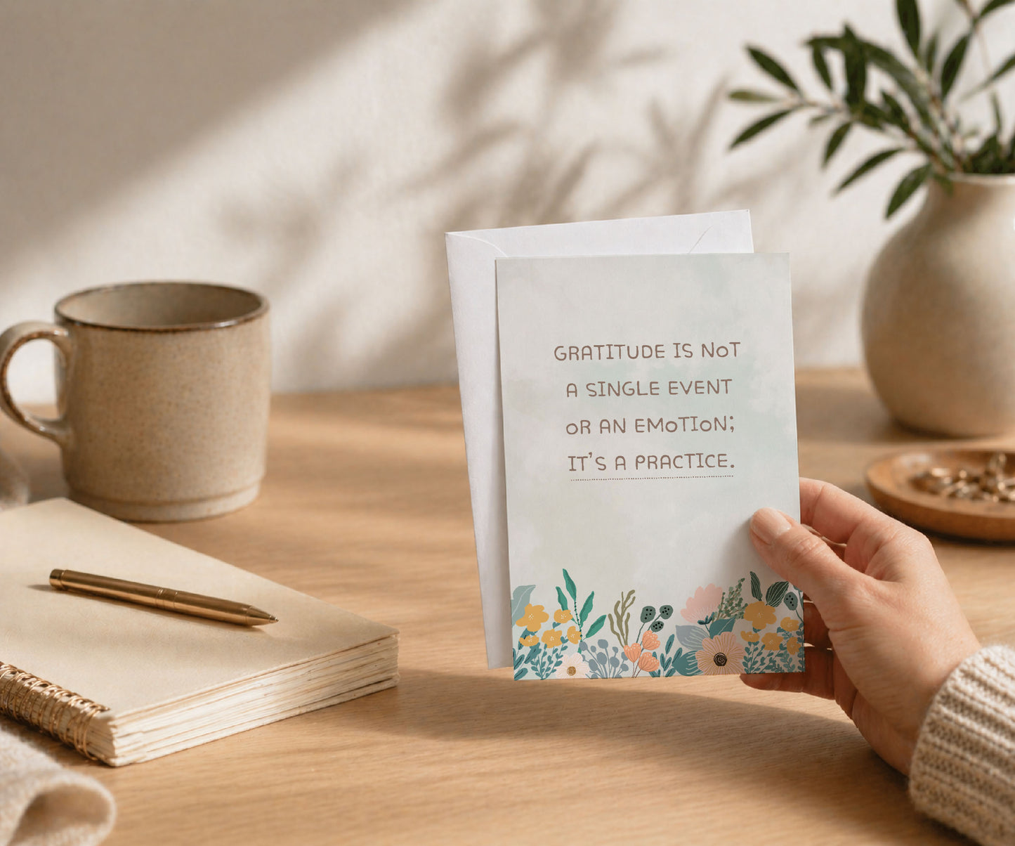 Gratitude Is a Practice Recovery Greeting Card