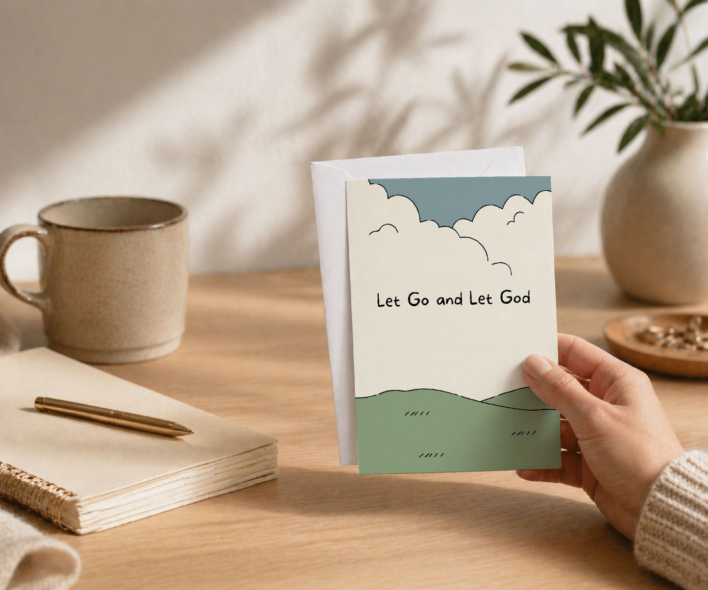 Let Go and Let God Recovery Greeting Card