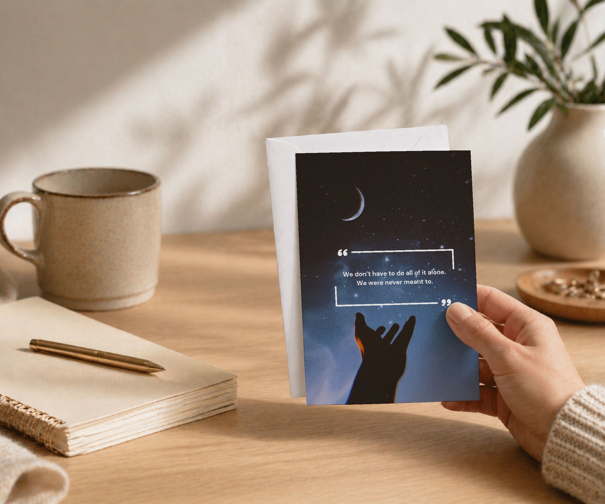 We Were Never Meant to Do It Alone Recovery Card
