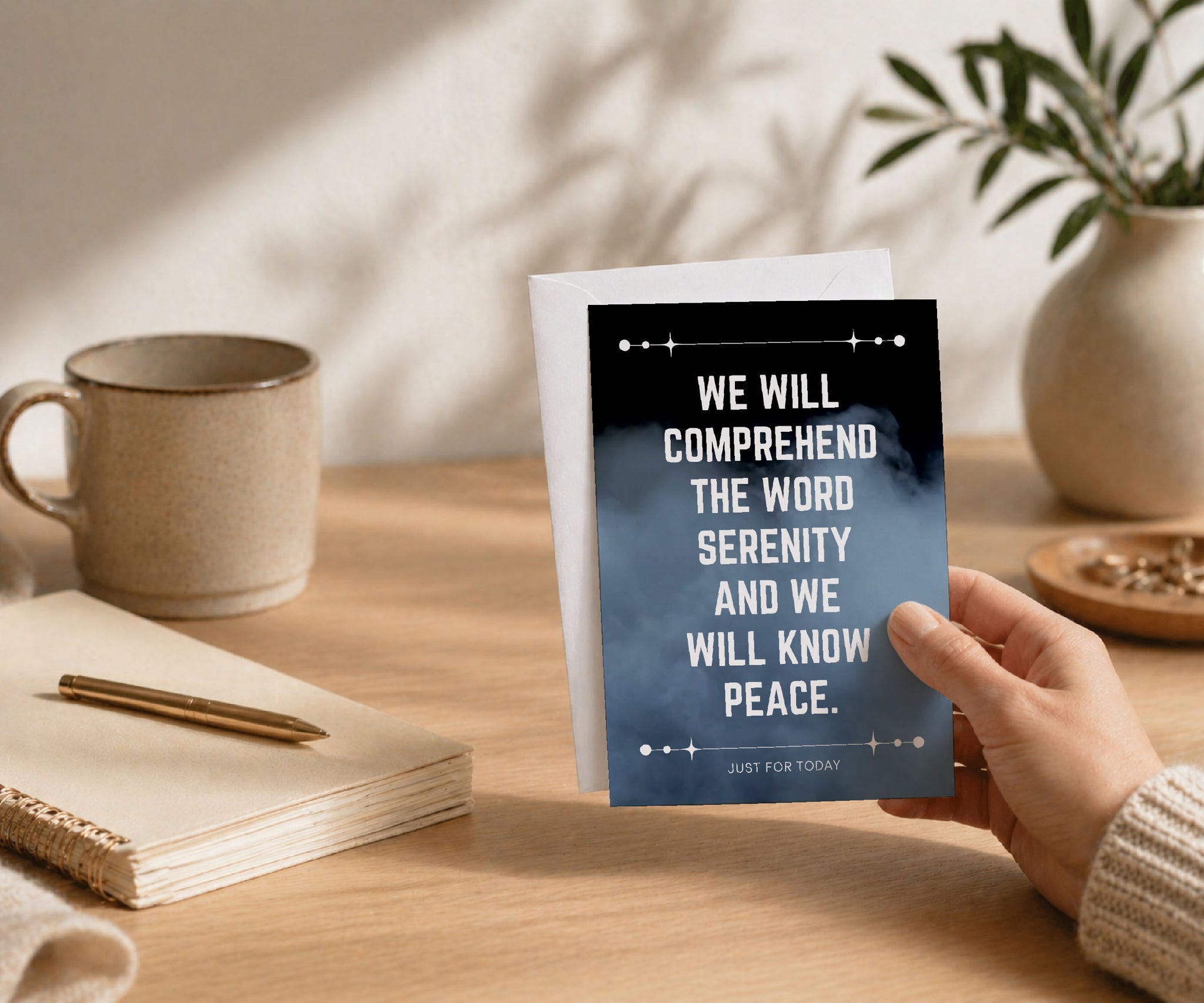 We Will Know Peace Serenity Recovery Greeting Card