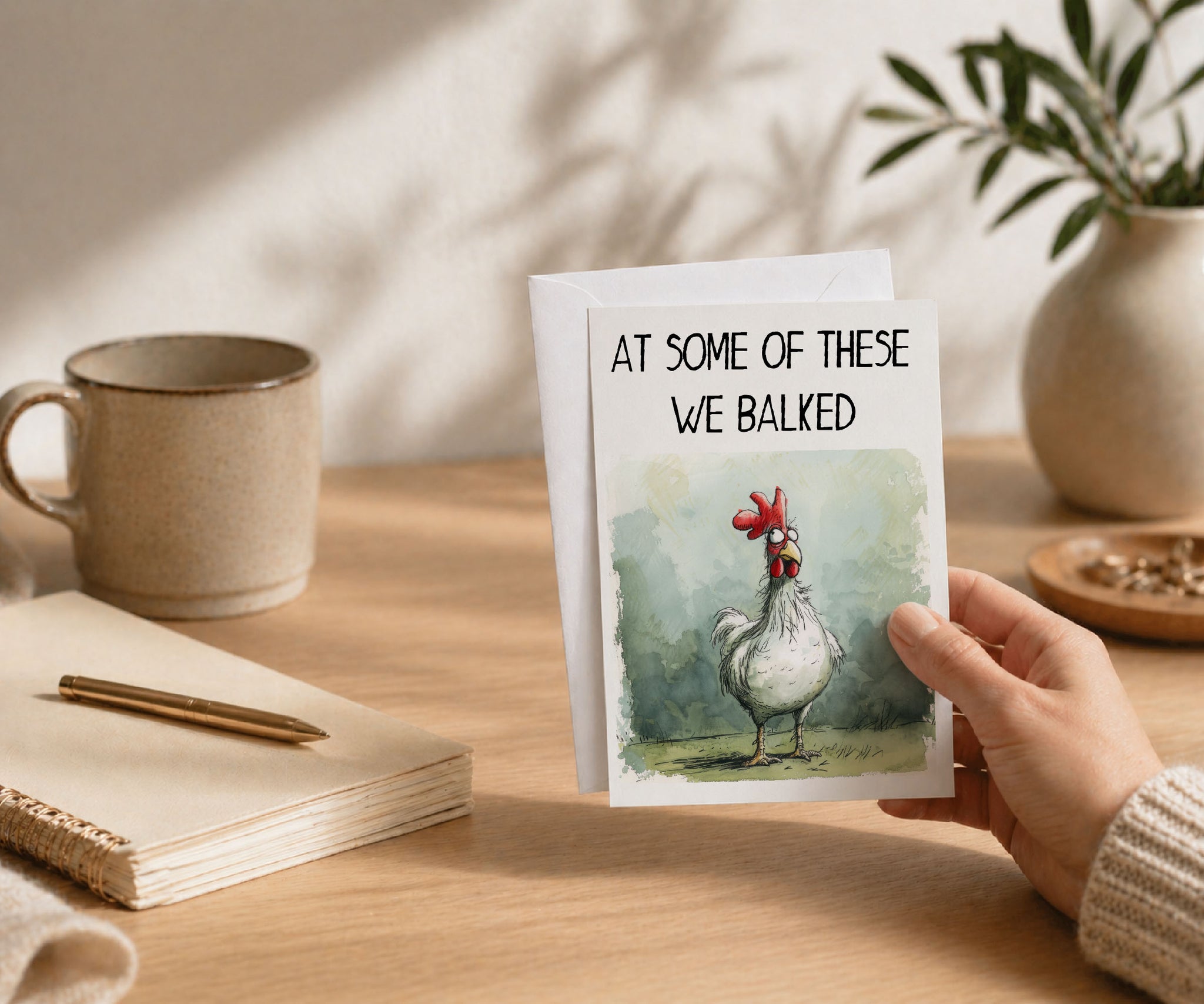At Some of These We Balked Funny AA Greeting Card