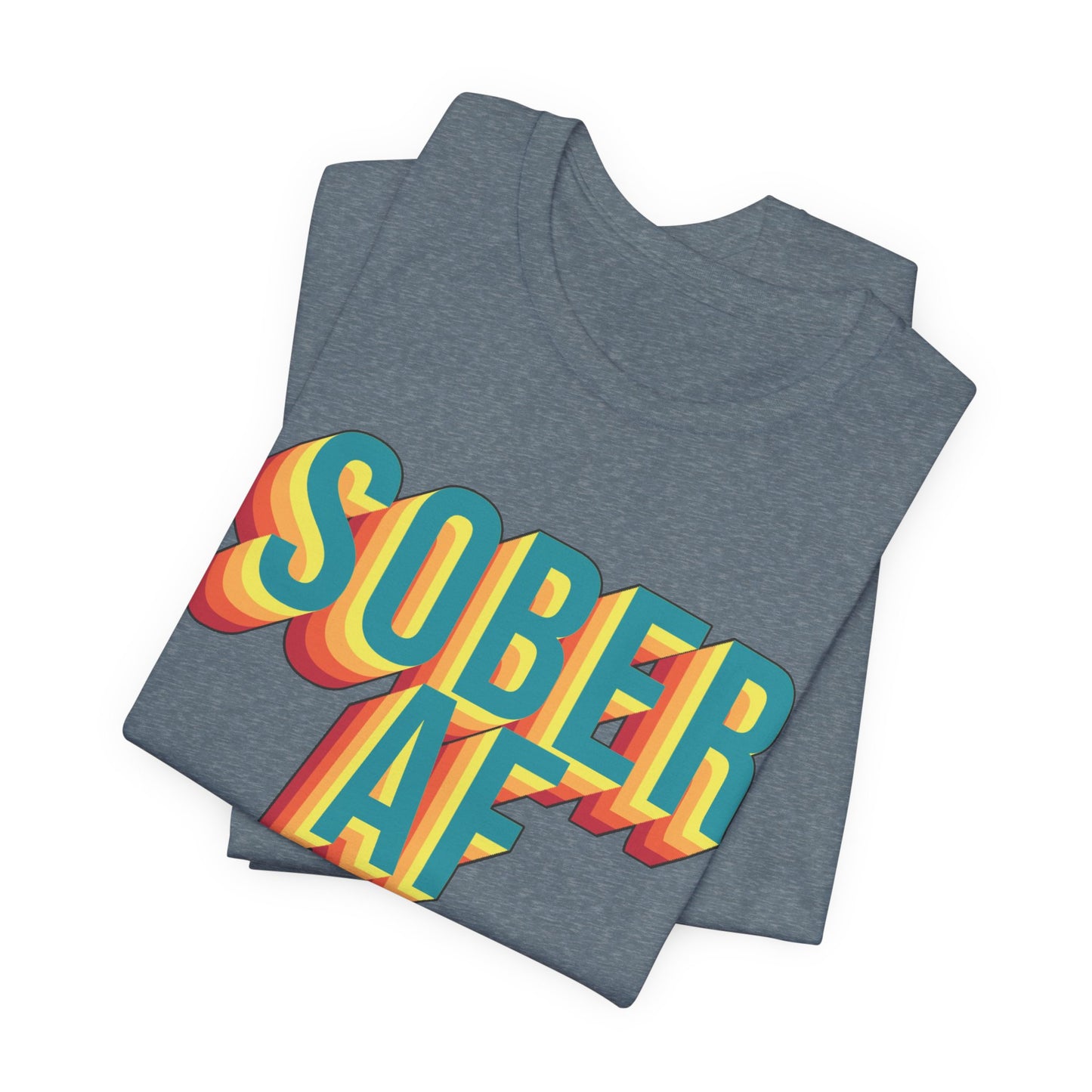 Sober AF Retro Recovery Tee Shirt Gift