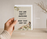 You Are Pretty Awesome Recovery Greeting Card