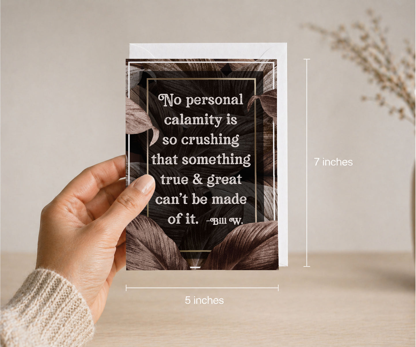 No Personal Calamity Bill W. Quote AA Recovery Card