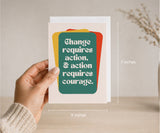 Change Requires Action Recovery Greeting Card