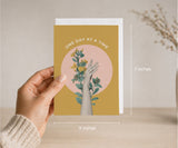 One Day at a Time Floral Recovery Greeting Card