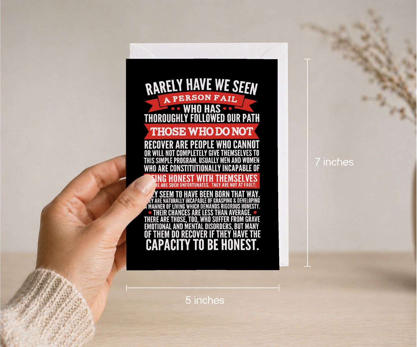 Rarely Have We Seen Big Book AA Greeting Card