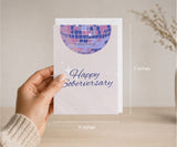 Happy Soberversary Disco Ball Recovery Greeting Card
