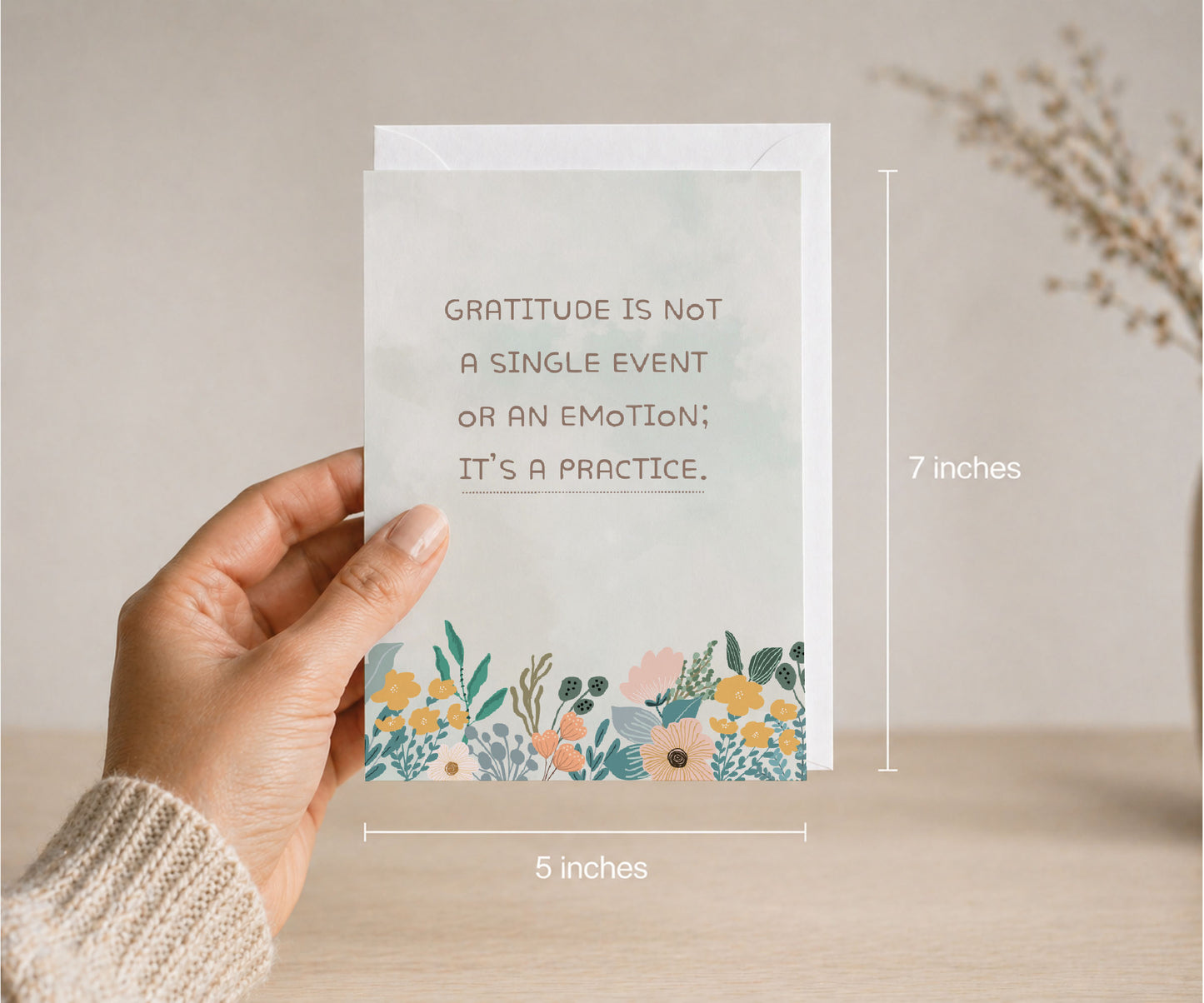 Gratitude Is a Practice Recovery Greeting Card