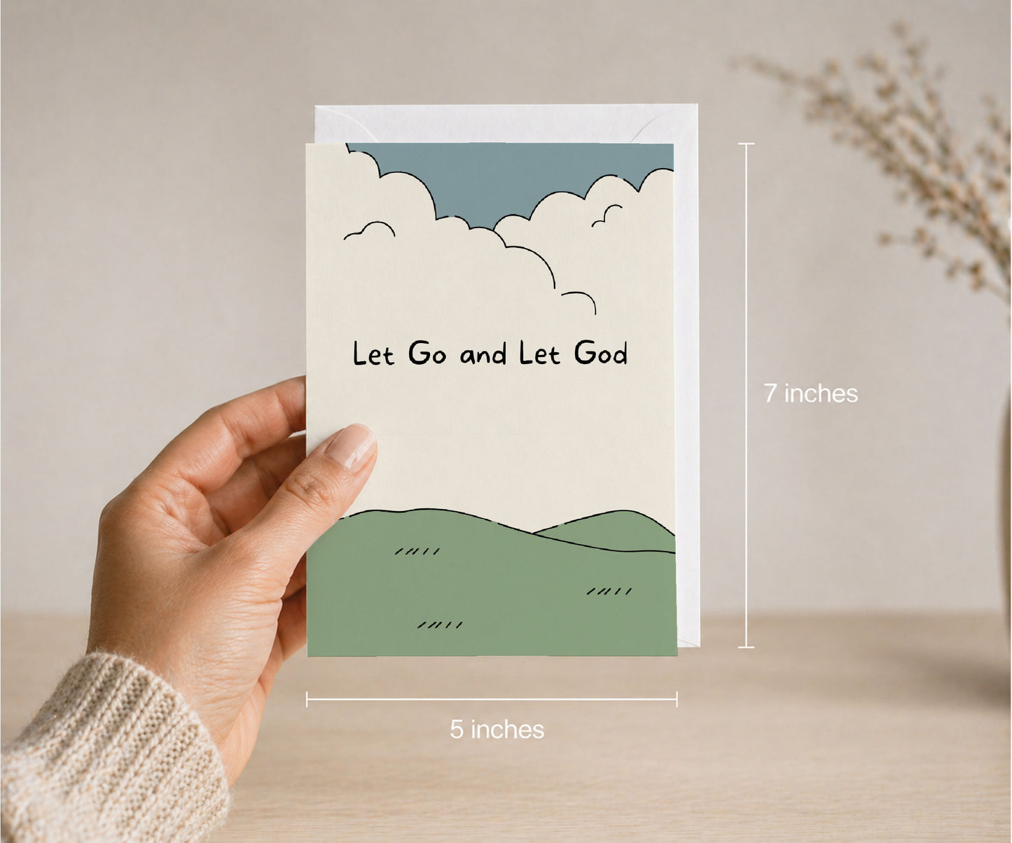 Let Go and Let God Recovery Greeting Card