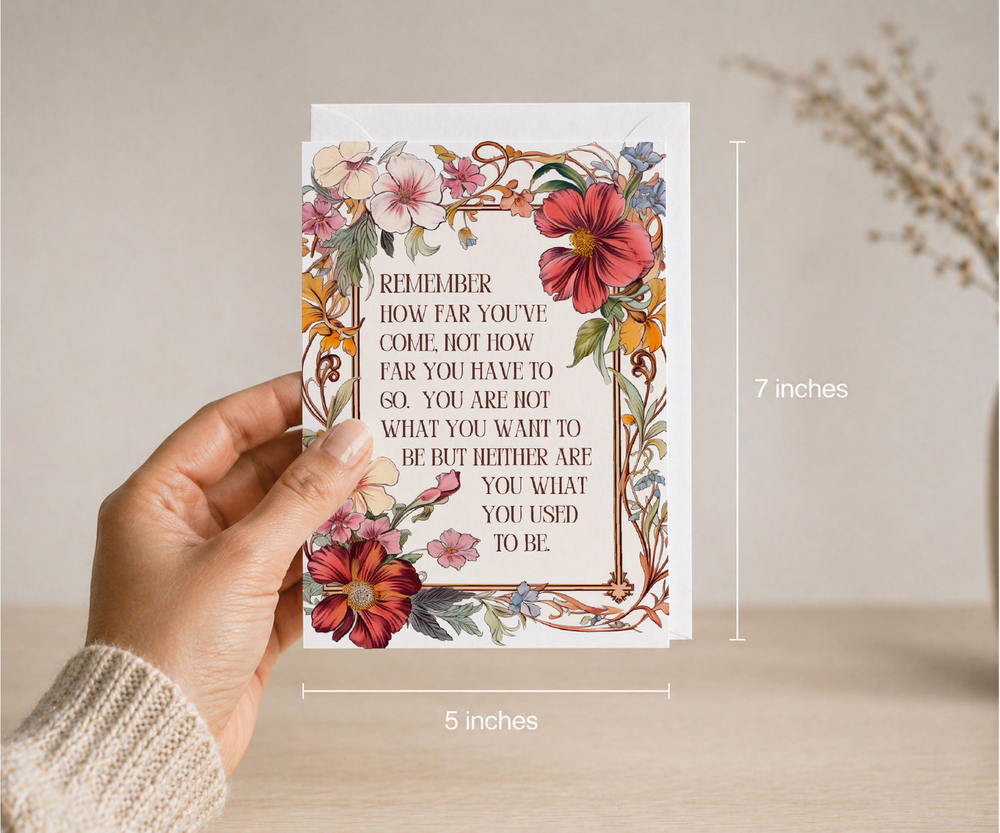 Remember How Far You've Come Recovery Greeting Card