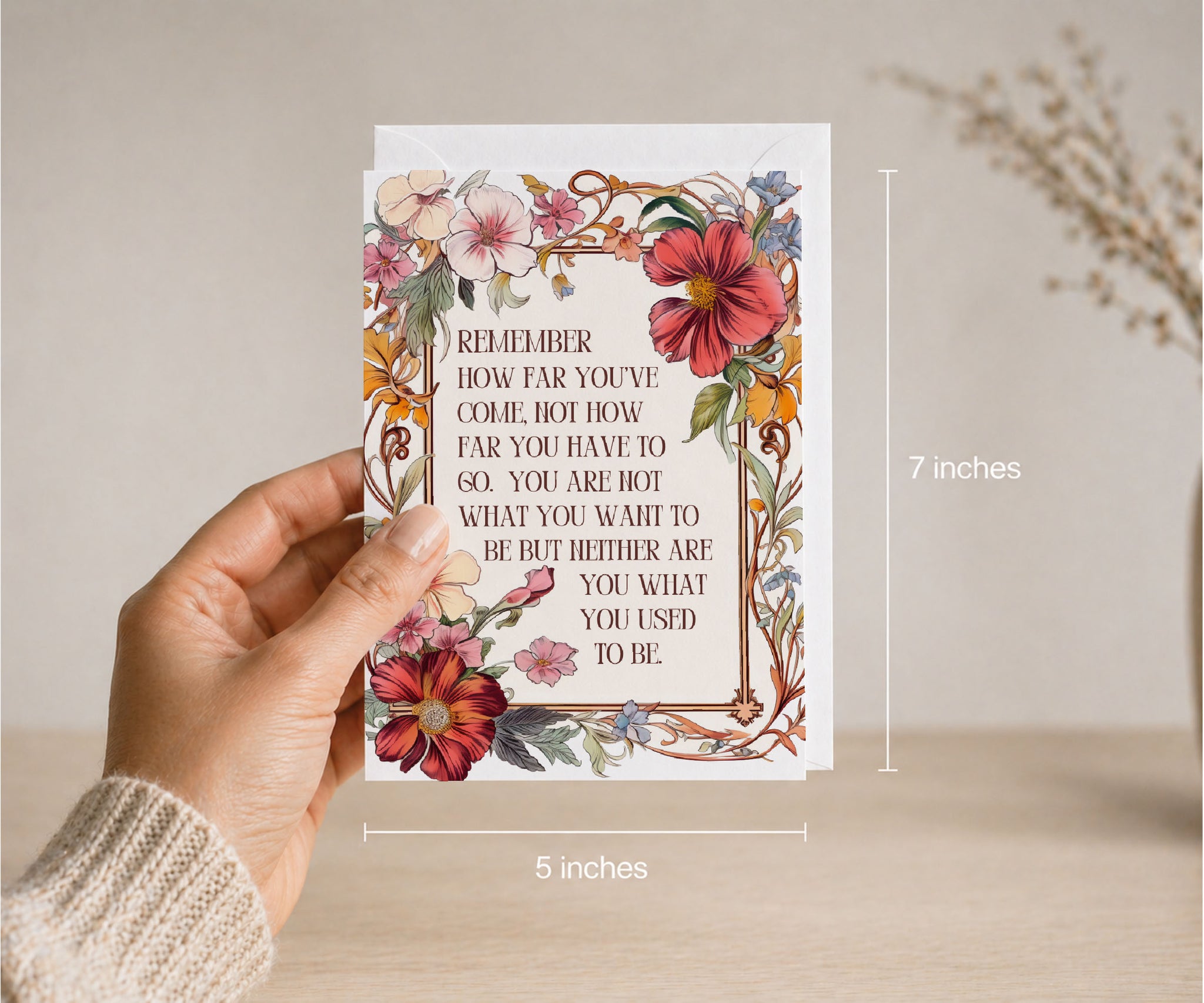 Remember How Far You've Come Recovery Greeting Card