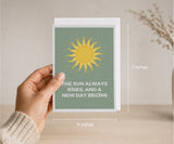 The Sun Always Rises New Day Recovery Greeting Card