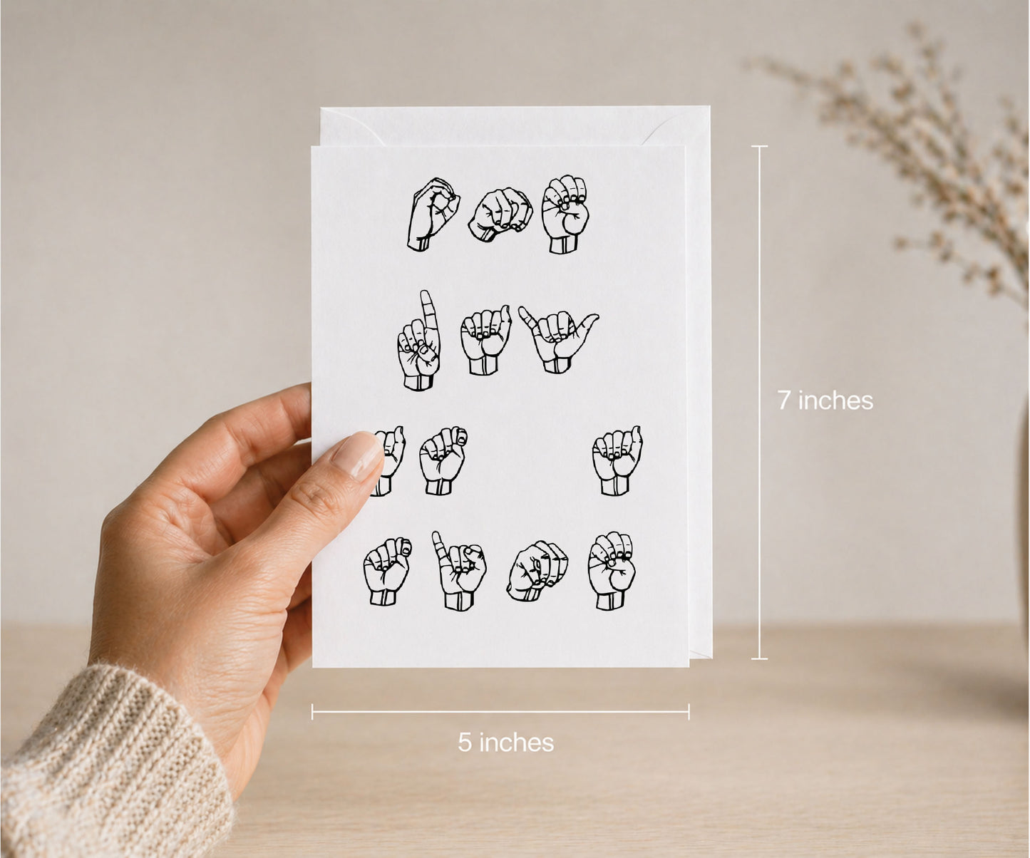 One Day at a Time ASL Sign Language Recovery Card