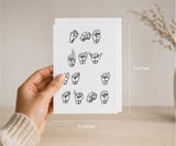 One Day at a Time ASL Sign Language Recovery Card