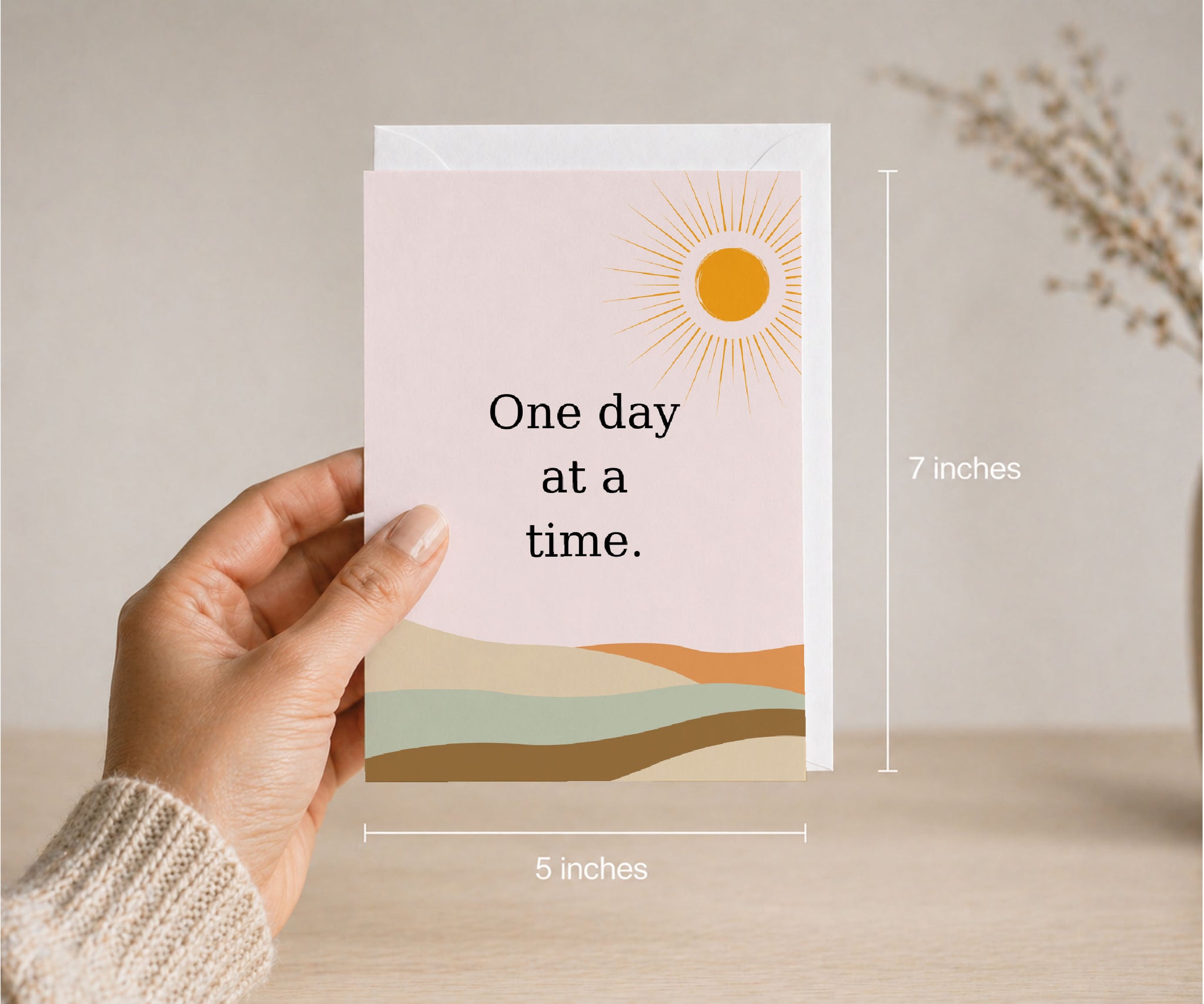 One Day at a Time Sunrise Recovery Greeting Card