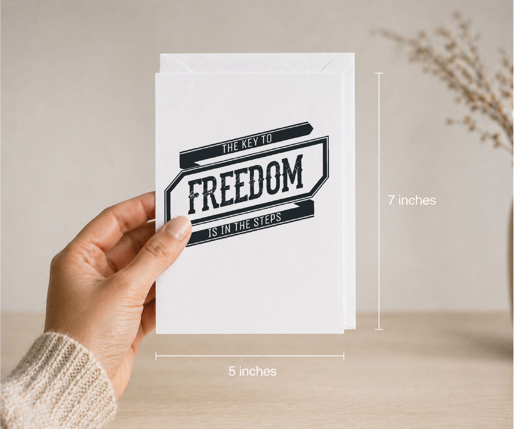 The Key to Freedom Is in the Steps Greeting Card