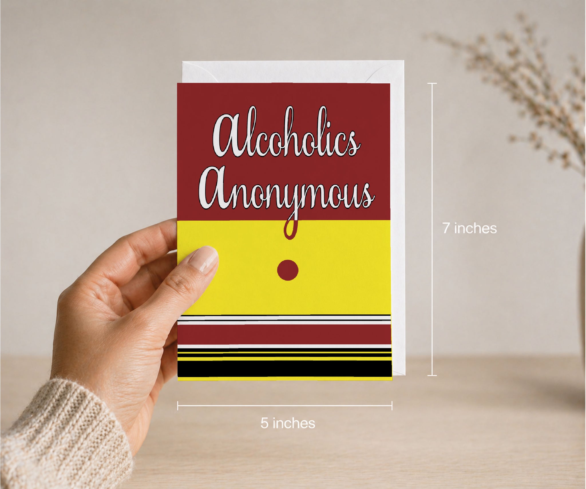 Alcoholics Anonymous Big Book Greeting Card — AA Gift