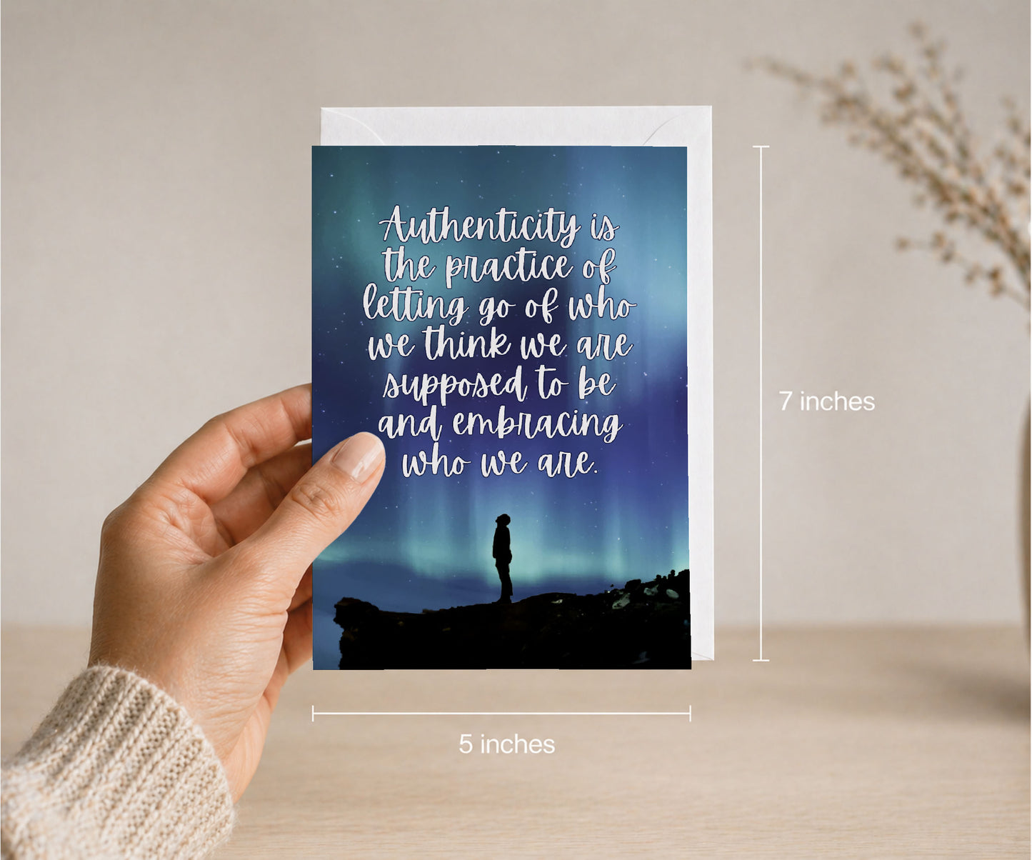 Authenticity Recovery Greeting Card — Letting Go