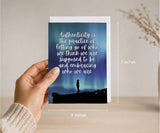 Authenticity Recovery Greeting Card — Letting Go