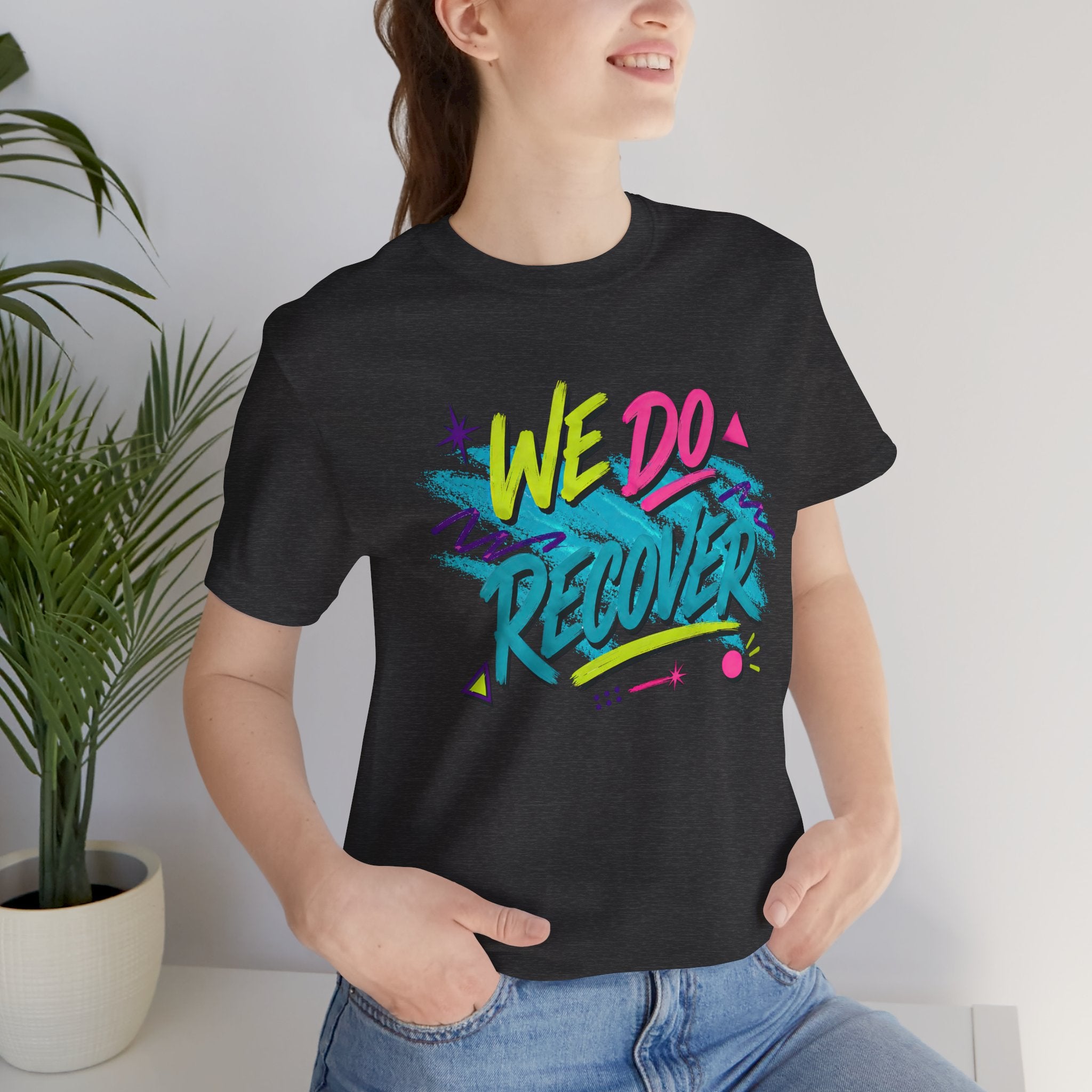 90s We Do Recover unisex recovery T-shirt mockup