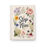 Step Nine Floral Hardcover Journal — Recovery Step Work Notebook