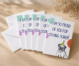 I Am So Proud of You for Staying Sober Recovery Card