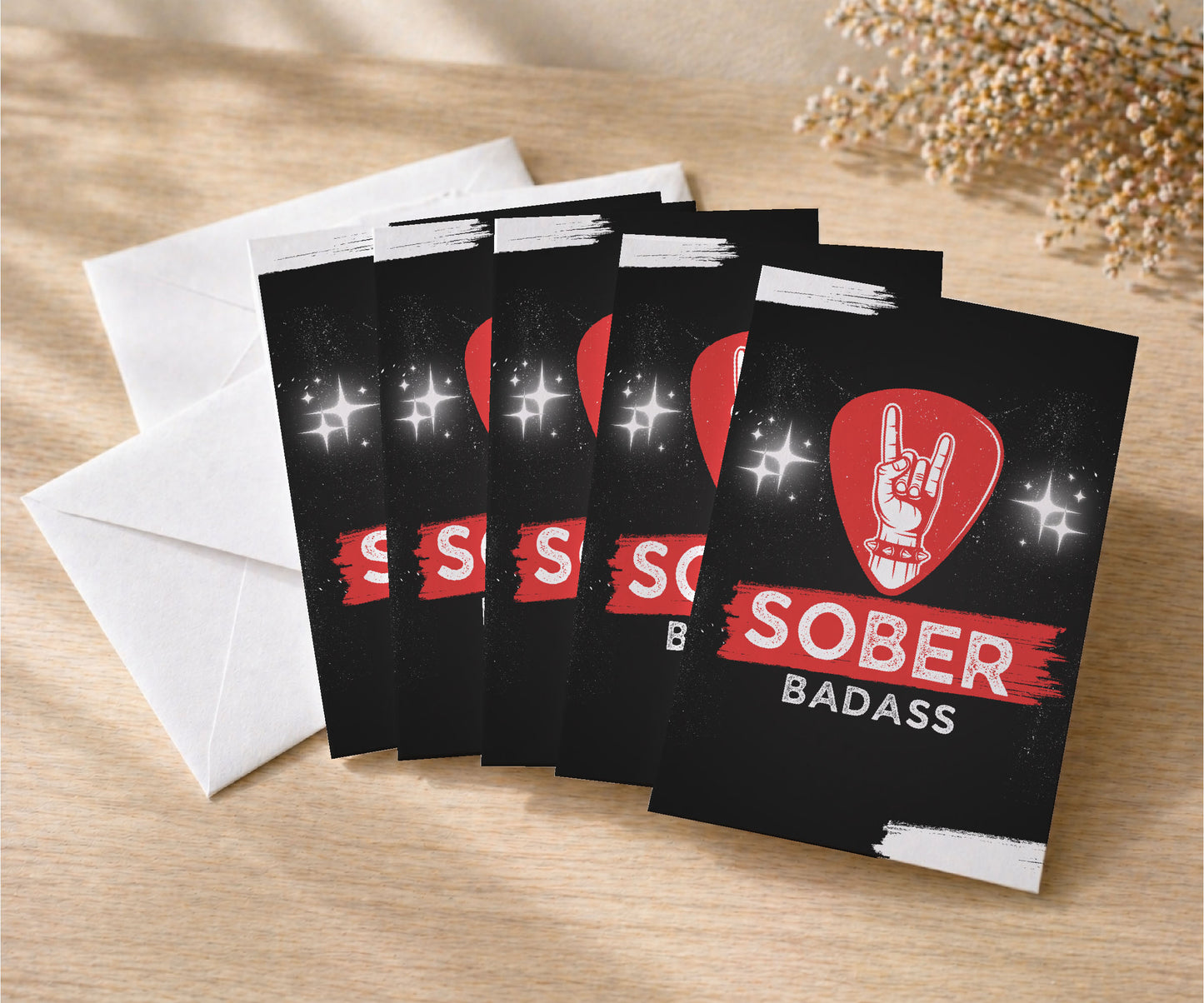 Sober Badass Greeting Card