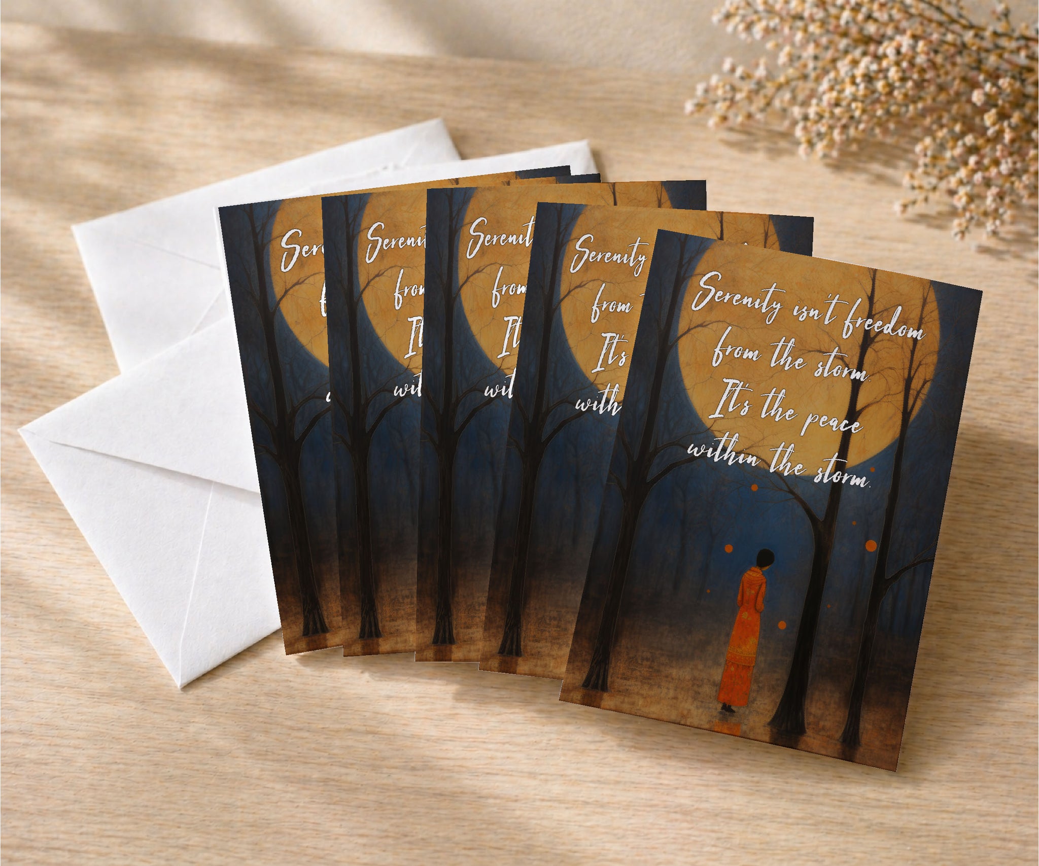 Serenity Isn't Freedom from the Storm Greeting Card