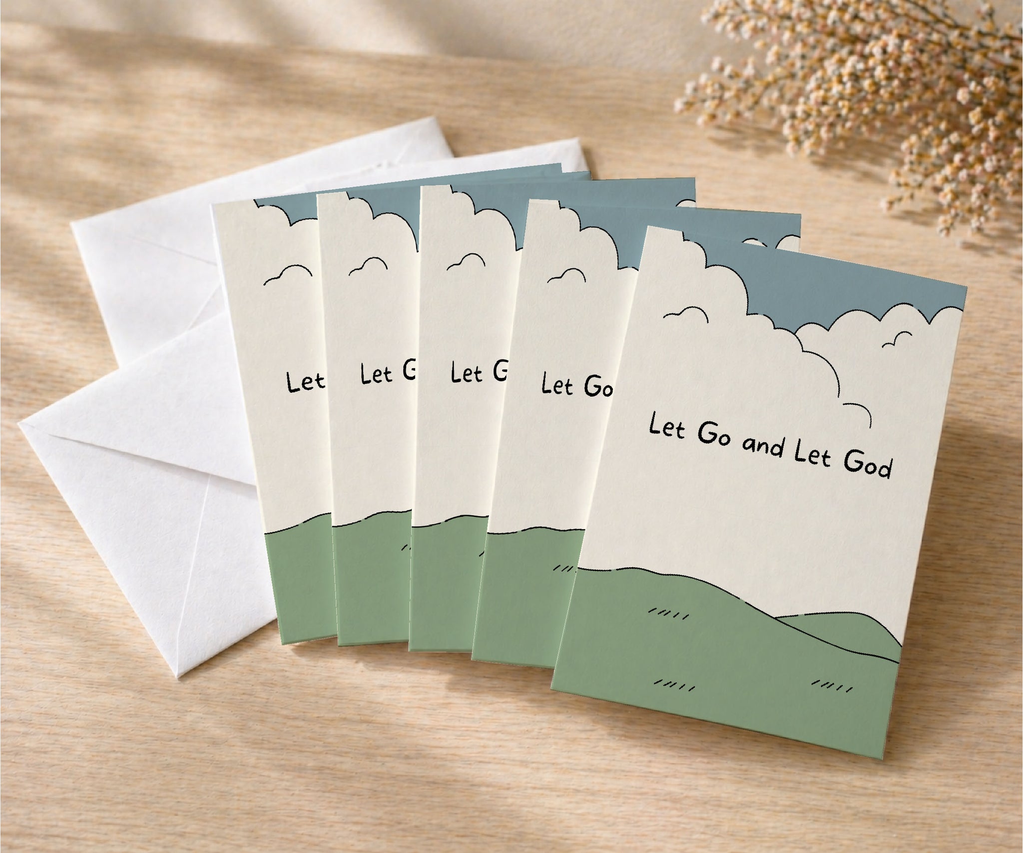 Let Go and Let God Recovery Greeting Card