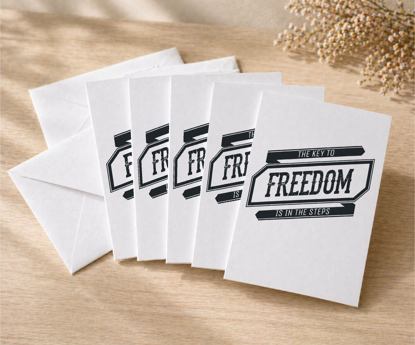 The Key to Freedom Is in the Steps Greeting Card