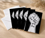One Day at a Time Raised Fist Recovery Greeting Card