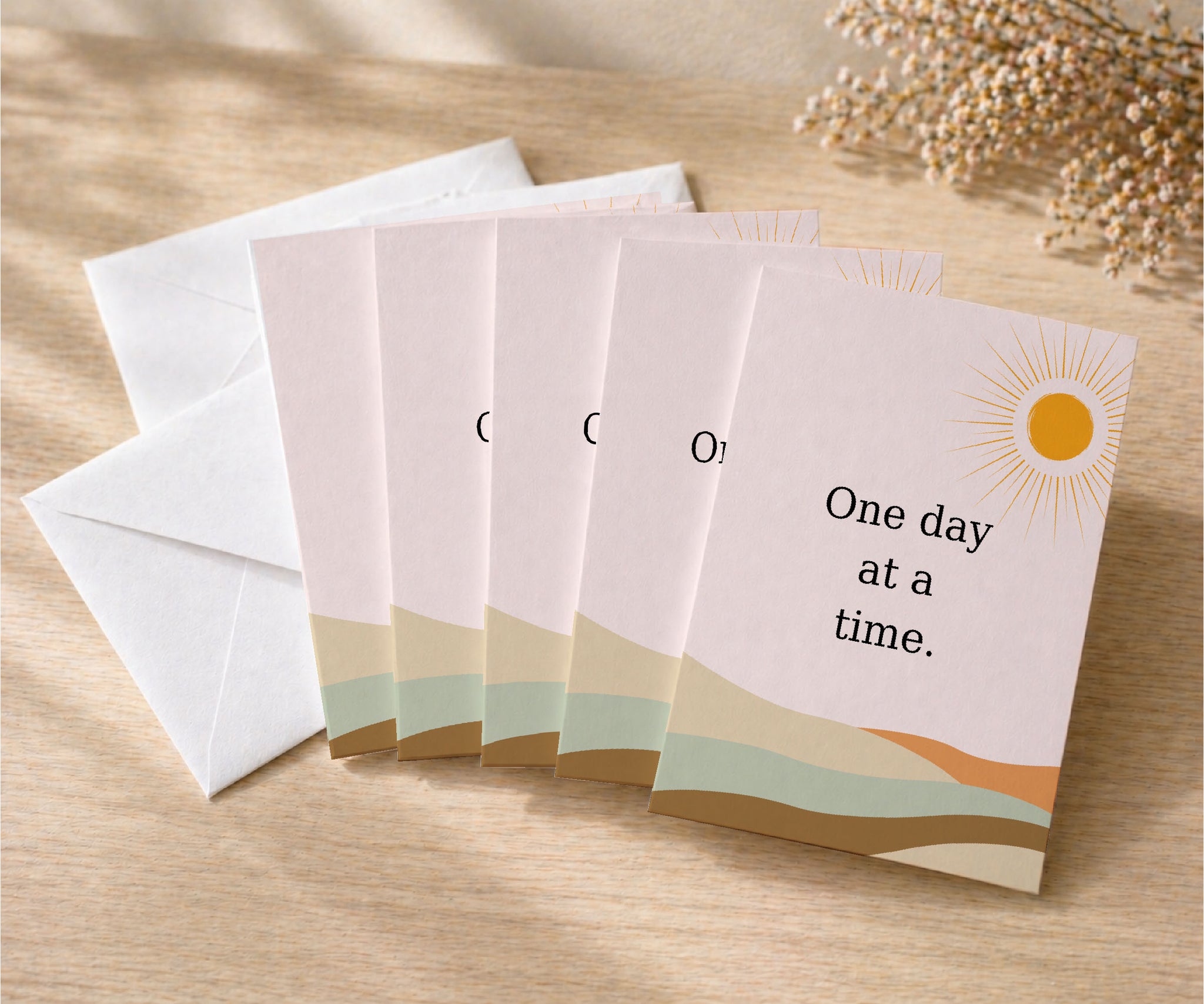 One Day at a Time Sunrise Recovery Greeting Card